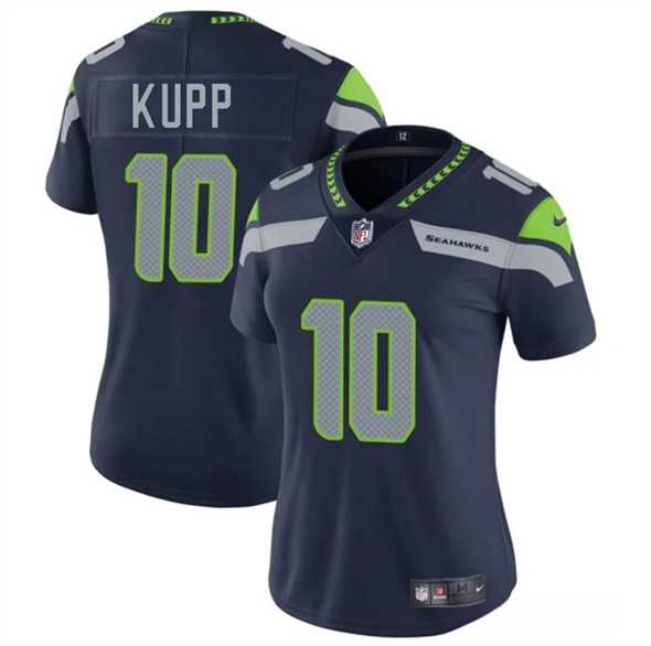 Womens Seattle Seahawks #10 Cooper Kupp Navy 2025 Vapor Limited Stitched Jersey Dzhi
